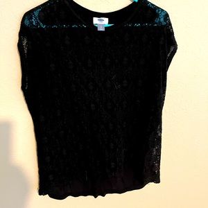 NWOT Beautiful Black embroidered Top by Old Navy.